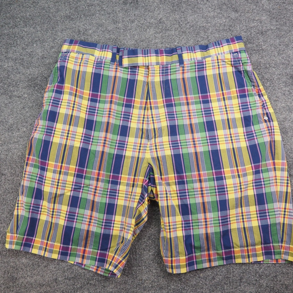 RLX Ralph Lauren Shorts Mens 34 Golf Multi Color Plaid Preppy Summer Sporty